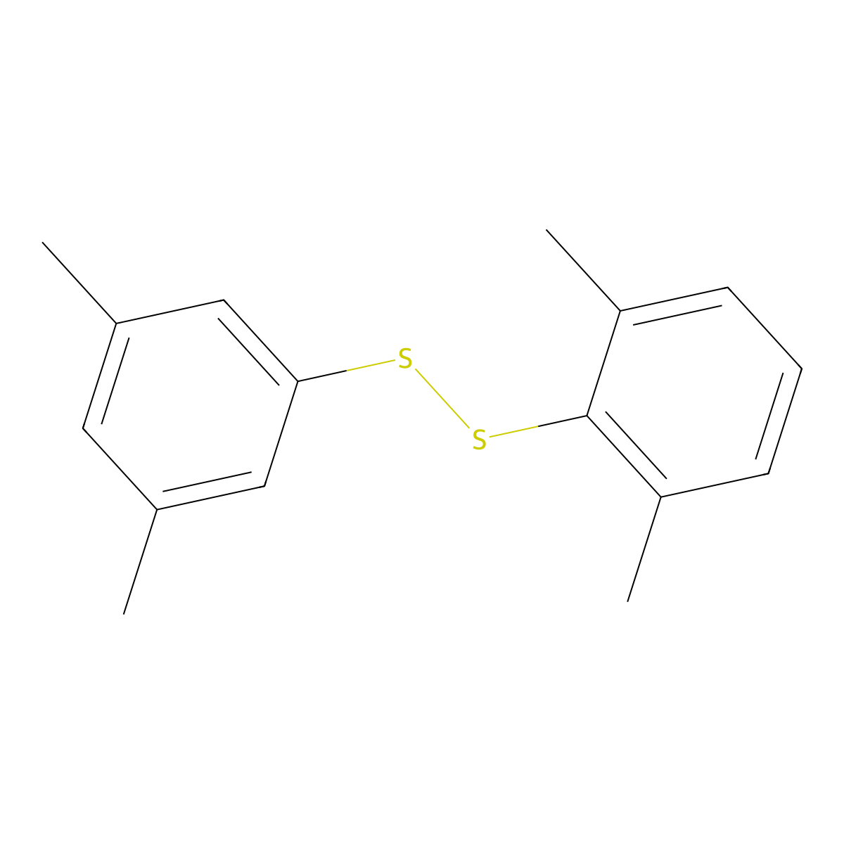 2,6-Xylyl 3,5-xylyl disulfide molecular structure, CAS 65104-34-9