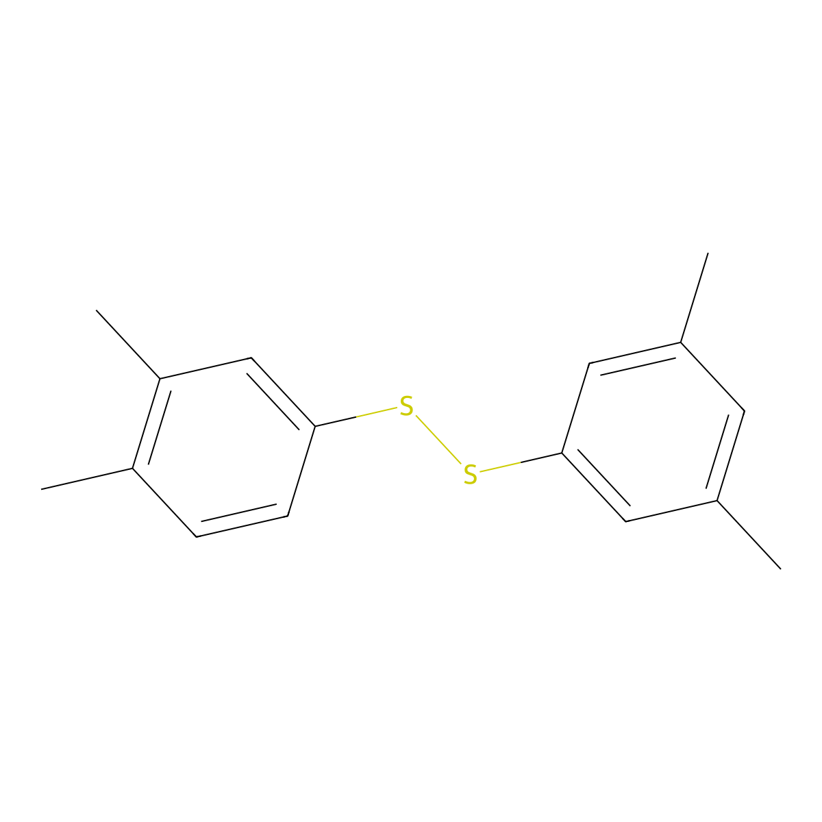 3,4-Xylyl 3,5-xylyl disulfide molecular structure, CAS 65104-35-0