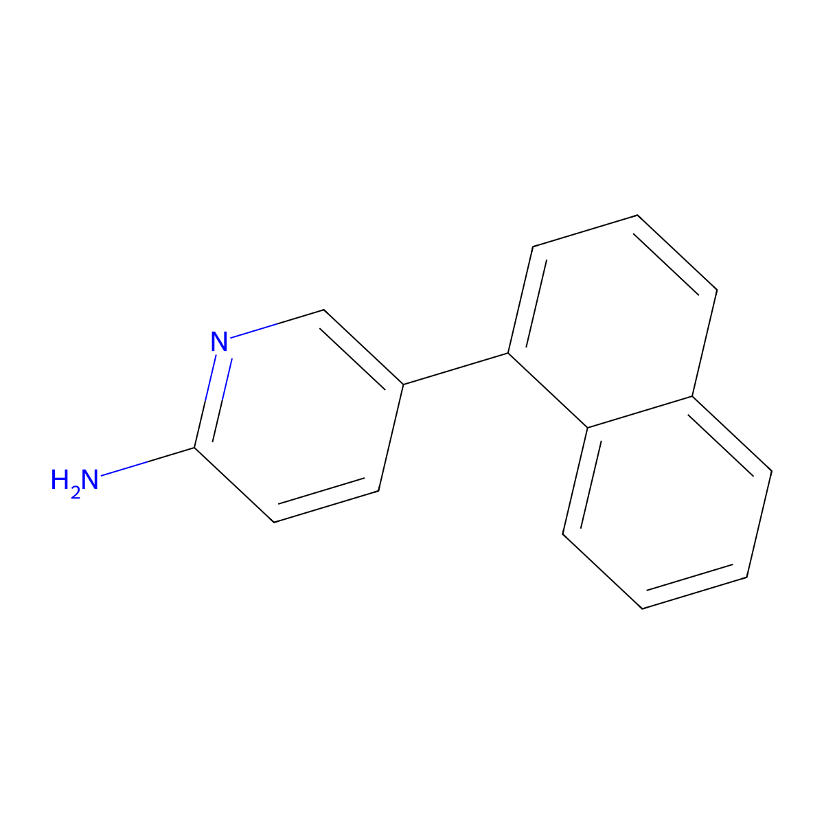 5-(Naphthalen-1-yl)pyridin-2-amine molecular structure, CAS 651042-53-4