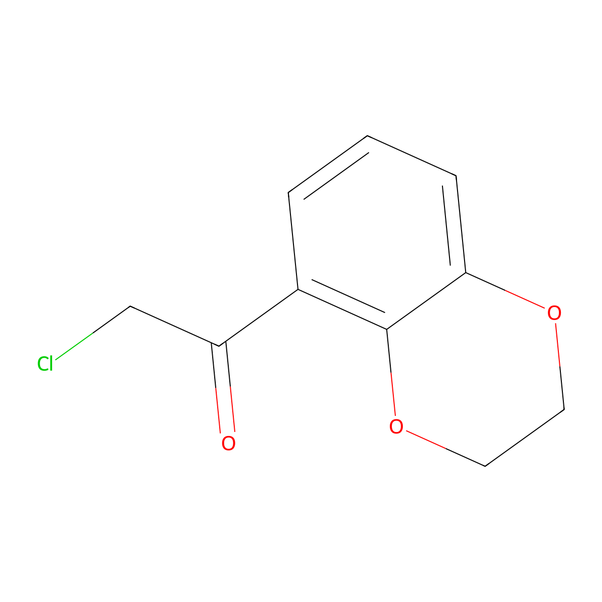 2-Chloro-1-(2,3-dihydro-1,4-benzodioxin-5-yl)ethan-1-one molecular structure, CAS 651042-54-5