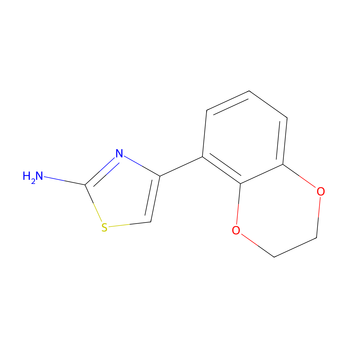 4-(2,3-Dihydro-1,4-benzodioxin-5-yl)-1,3-thiazol-2-amine molecular structure, CAS 651042-55-6