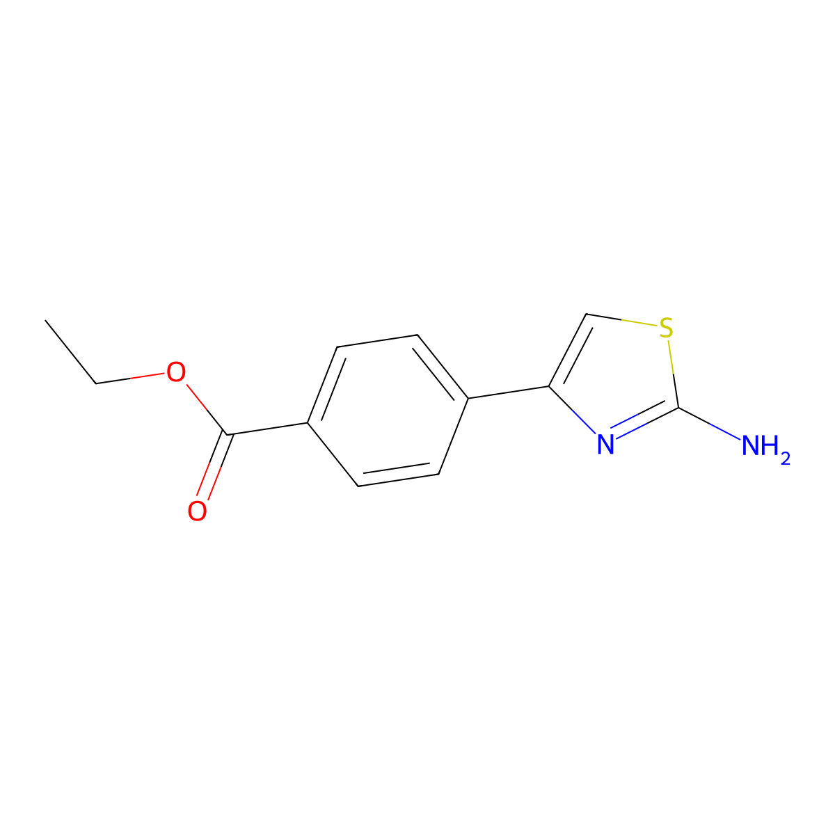 4-(2-Aminothiazol-4-yl)benzoic acid ethyl ester molecular structure, CAS 651042-69-2