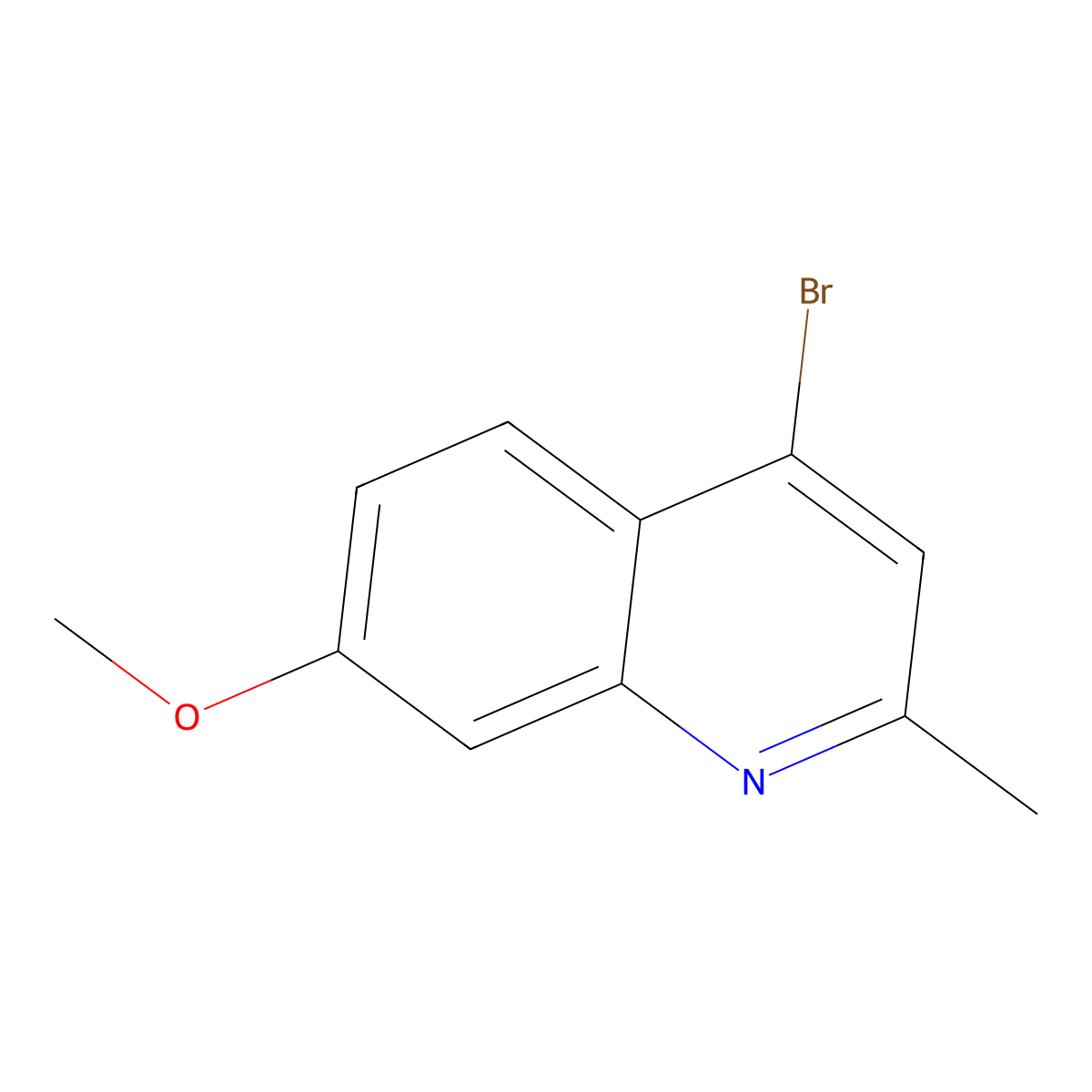 4-Bromo-7-methoxy-2-methylquinoline molecular structure, CAS 651042-71-6