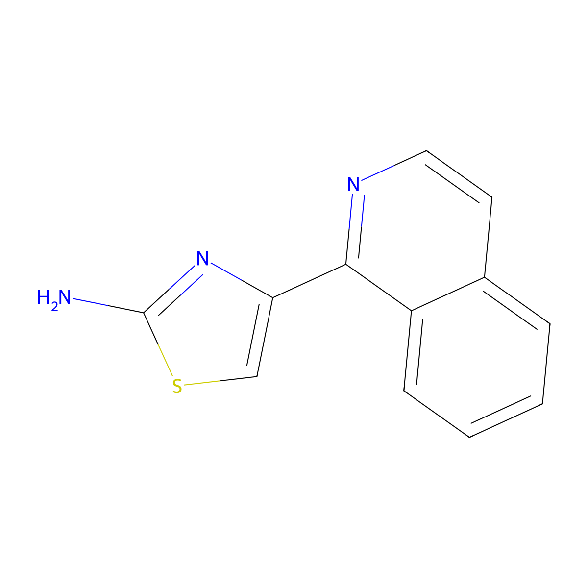 4-(Isoquinolin-1-yl)-1,3-thiazol-2-amine molecular structure, CAS 651042-73-8