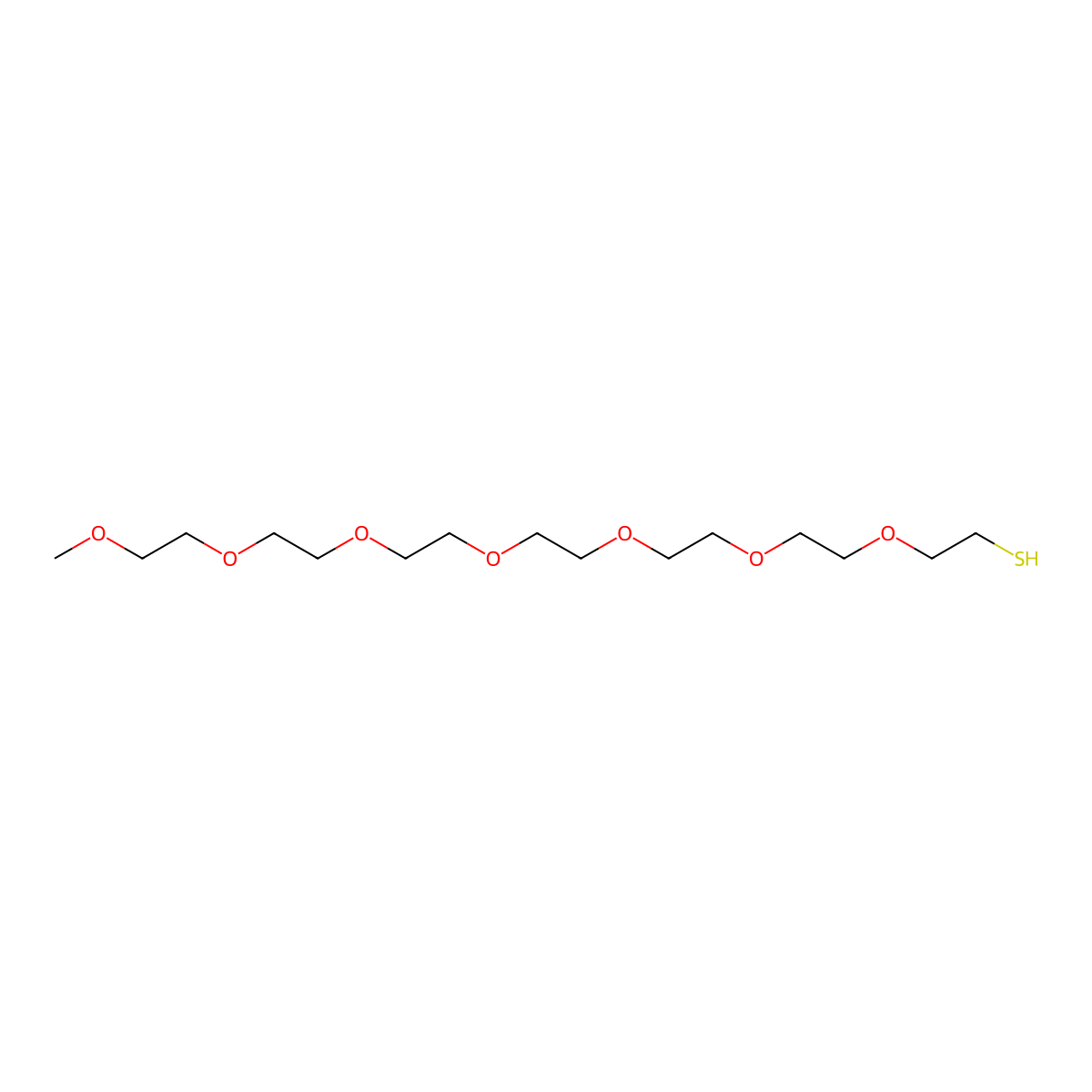 2,5,8,11,14,17,20-Heptaoxadocosane-22-thiol molecular structure, CAS 651042-82-9