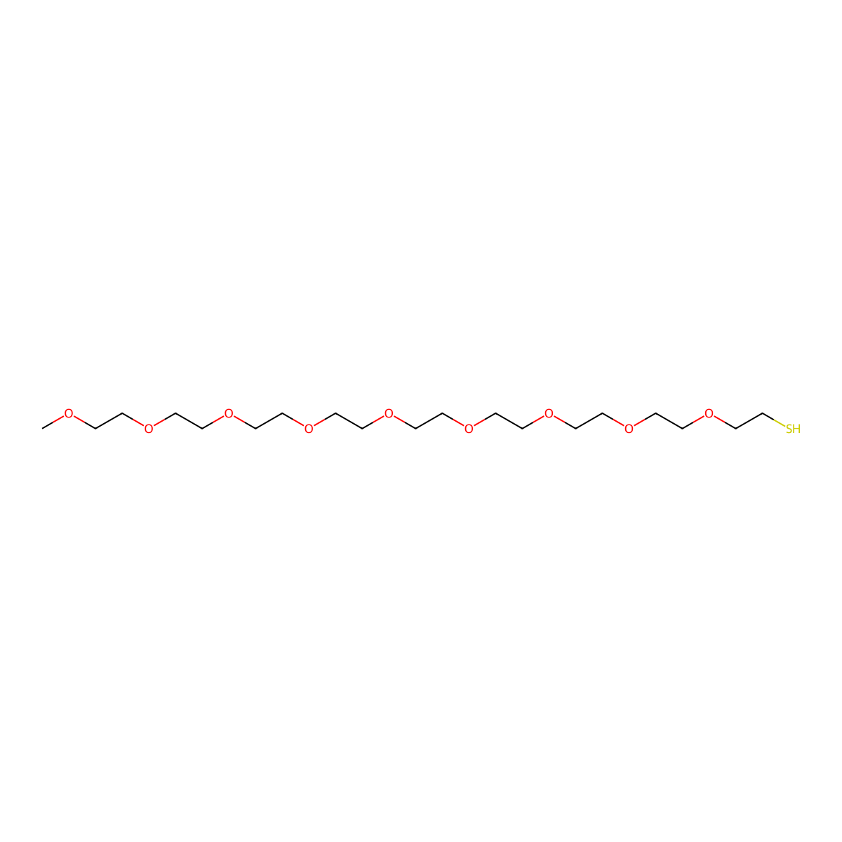 2,5,8,11,14,17,20,23,26-Nonaoxaoctacosane-28-thiol molecular structure, CAS 651042-84-1