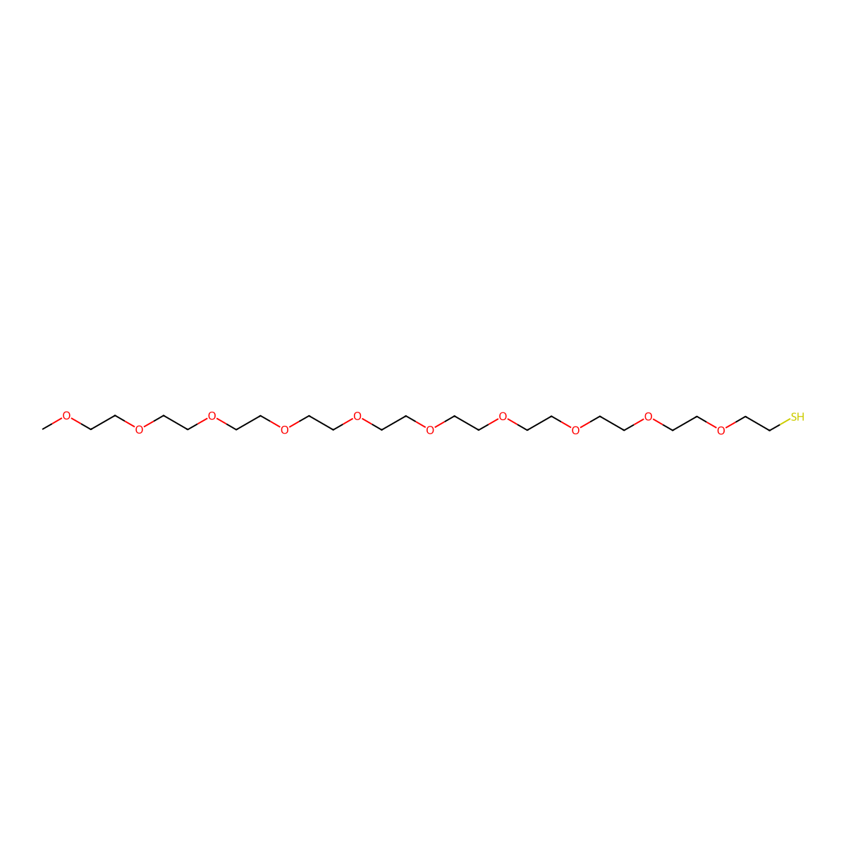2,5,8,11,14,17,20,23,26,29-Decaoxahentriacontane-31-thiol molecular structure, CAS 651042-85-2