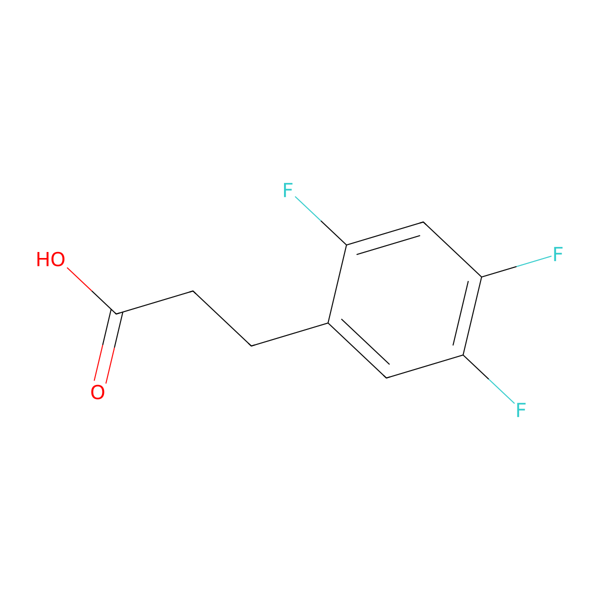 3-(2,4,5-Trifluorophenyl)propanoic acid molecular structure, CAS 651047-33-5