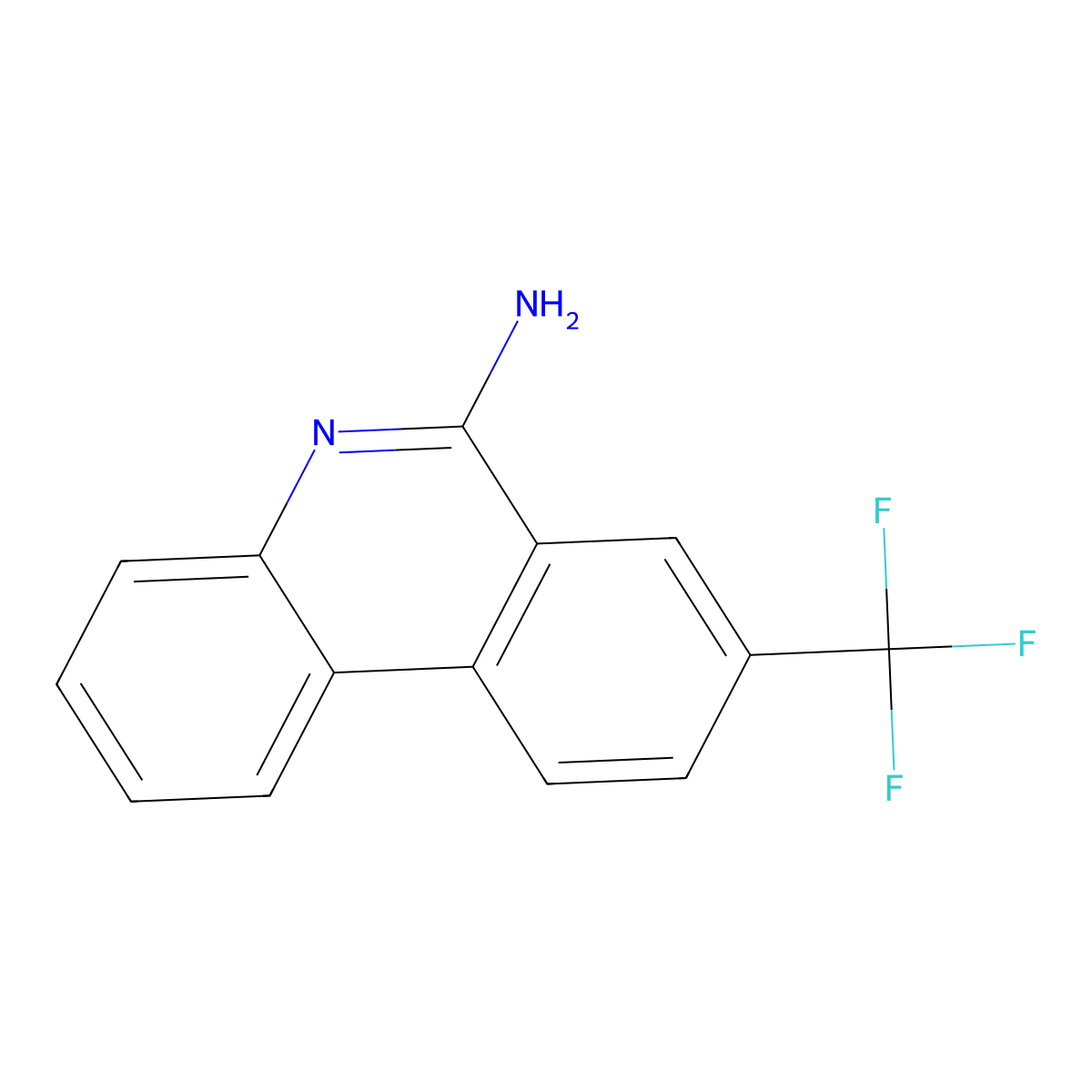 6-Phenanthridinamine, 8-(trifluoromethyl)- molecular structure, CAS 651055-83-3