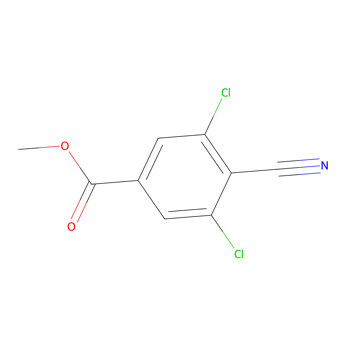 Methyl 3,5-dichloro-4-cyanobenzoate molecular structure, CAS 651059-00-6