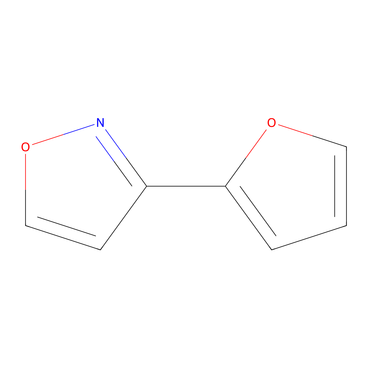 Isoxazole, 3-(2-furanyl)- molecular structure, CAS 651059-65-3