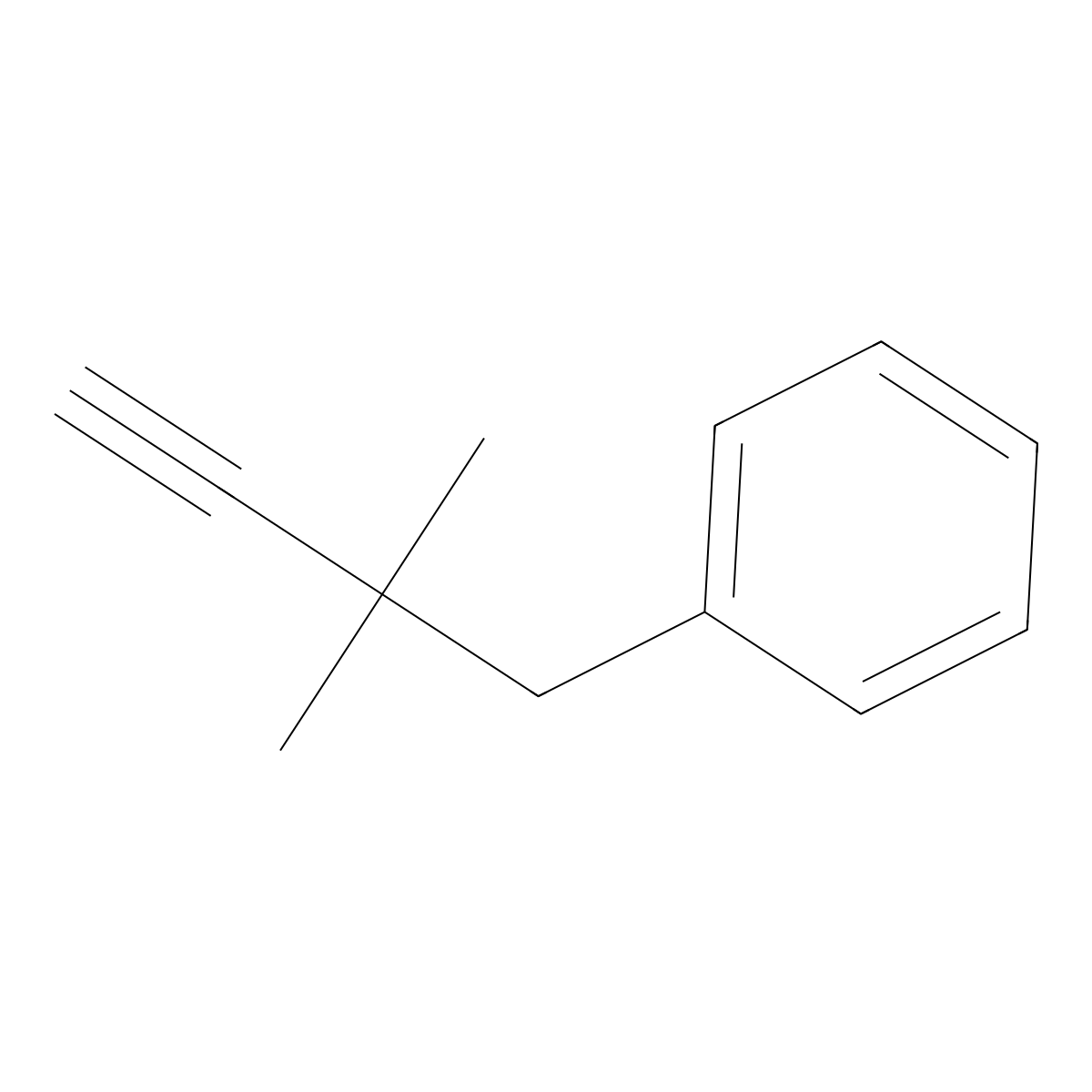 (2,2-Dimethylbut-3-yn-1-yl)benzene molecular structure, CAS 65108-28-3