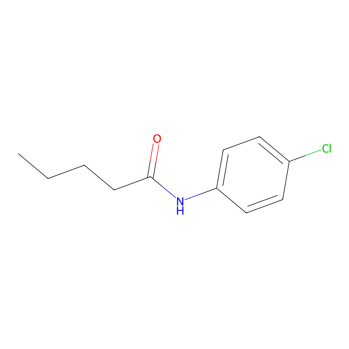 N-(4-chlorophenyl)pentanamide molecular structure, CAS 65113-27-1