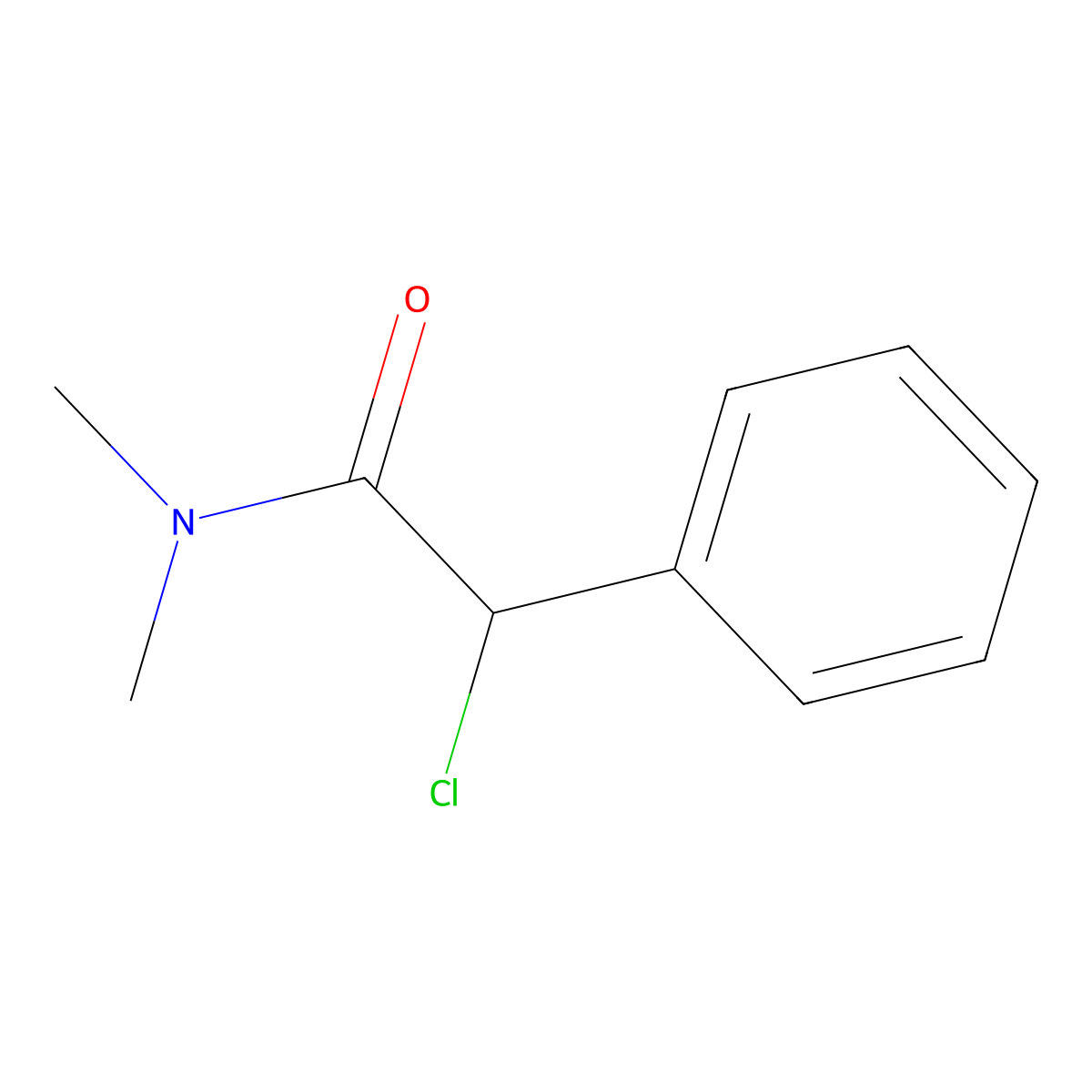 2-chloro-N,N-dimethyl-2-phenylacetamide molecular structure, CAS 65117-30-8