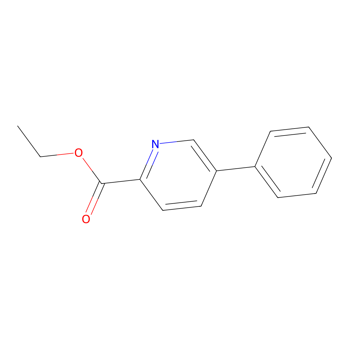 Ethyl 5-phenylpicolinate molecular structure, CAS 65117-74-0