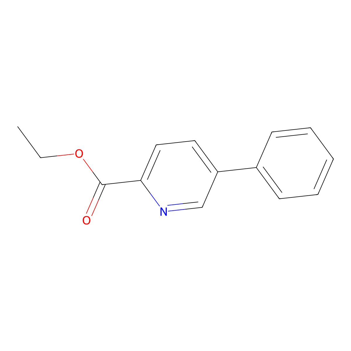 Ethyl 5-phenylpicolinate molecular structure, CAS 65117-74-0