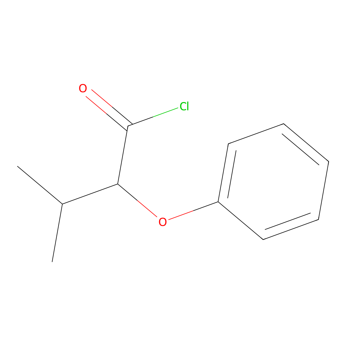 Iso-Propylphenoxyacetyl Chloride molecular structure, CAS 65118-10-7