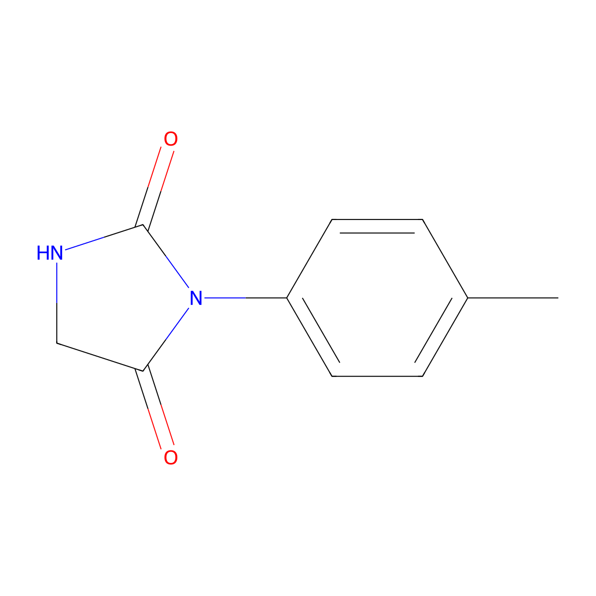 3-(4-Methylphenyl)imidazolidine-2,4-dione molecular structure, CAS 65119-75-7