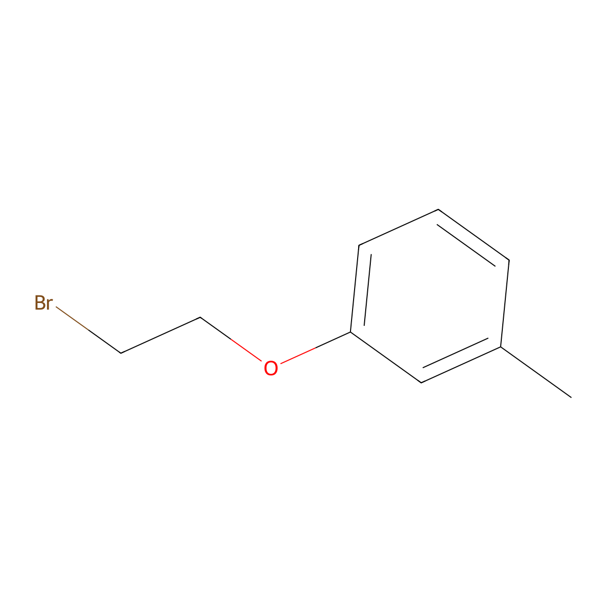Benzene, 1-(2-bromoethoxy)-3-methyl- molecular structure, CAS 6512-13-6