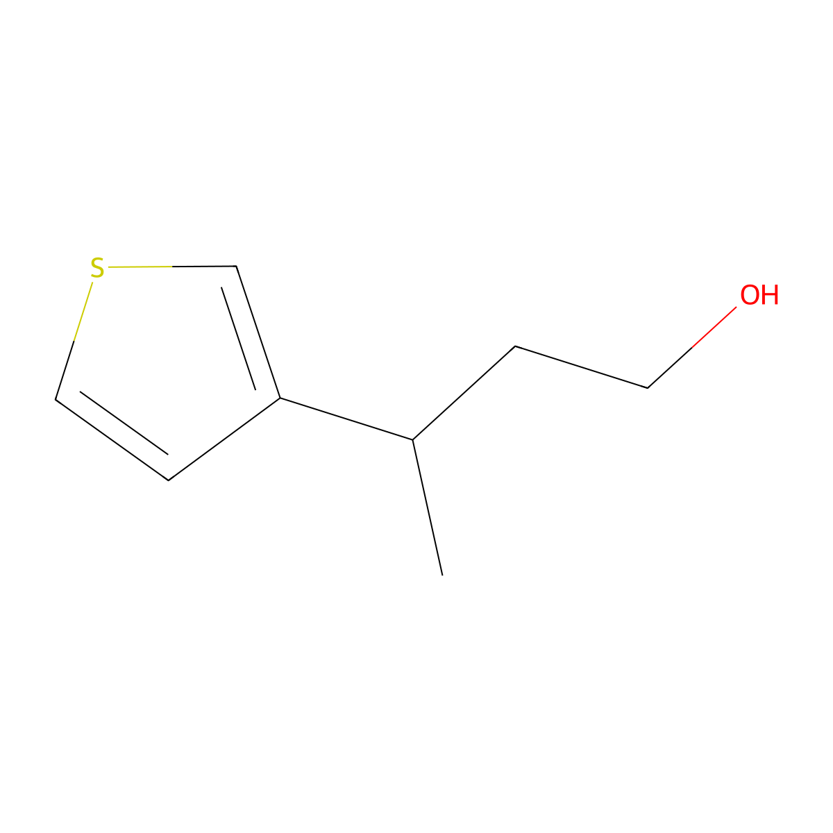 3-(Thiophen-3-yl)butan-1-ol molecular structure, CAS 65121-30-4