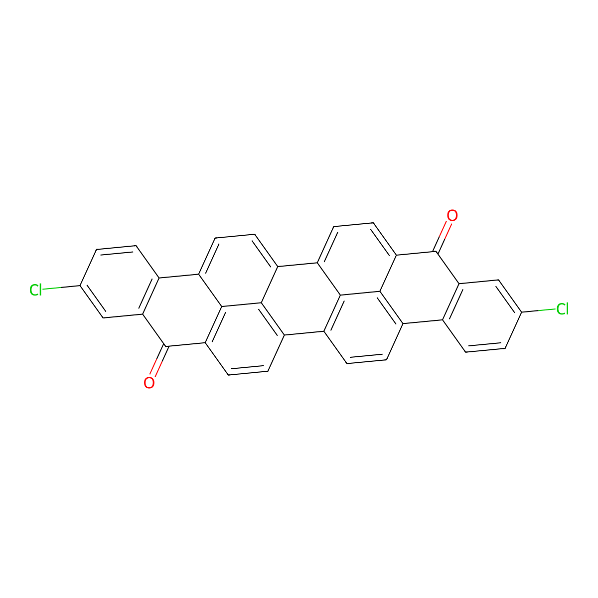 2,11-Dichlorobenzo[rst]phenanthro[10,1,2-cde]pentaphene-9,18-dione molecular structure, CAS 65122-11-4