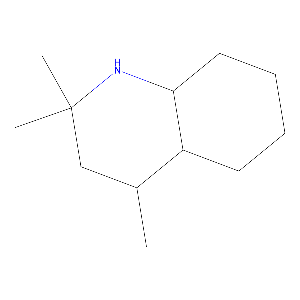 2,2,4-Trimethyldecahydroquinoline molecular structure, CAS 65125-45-3