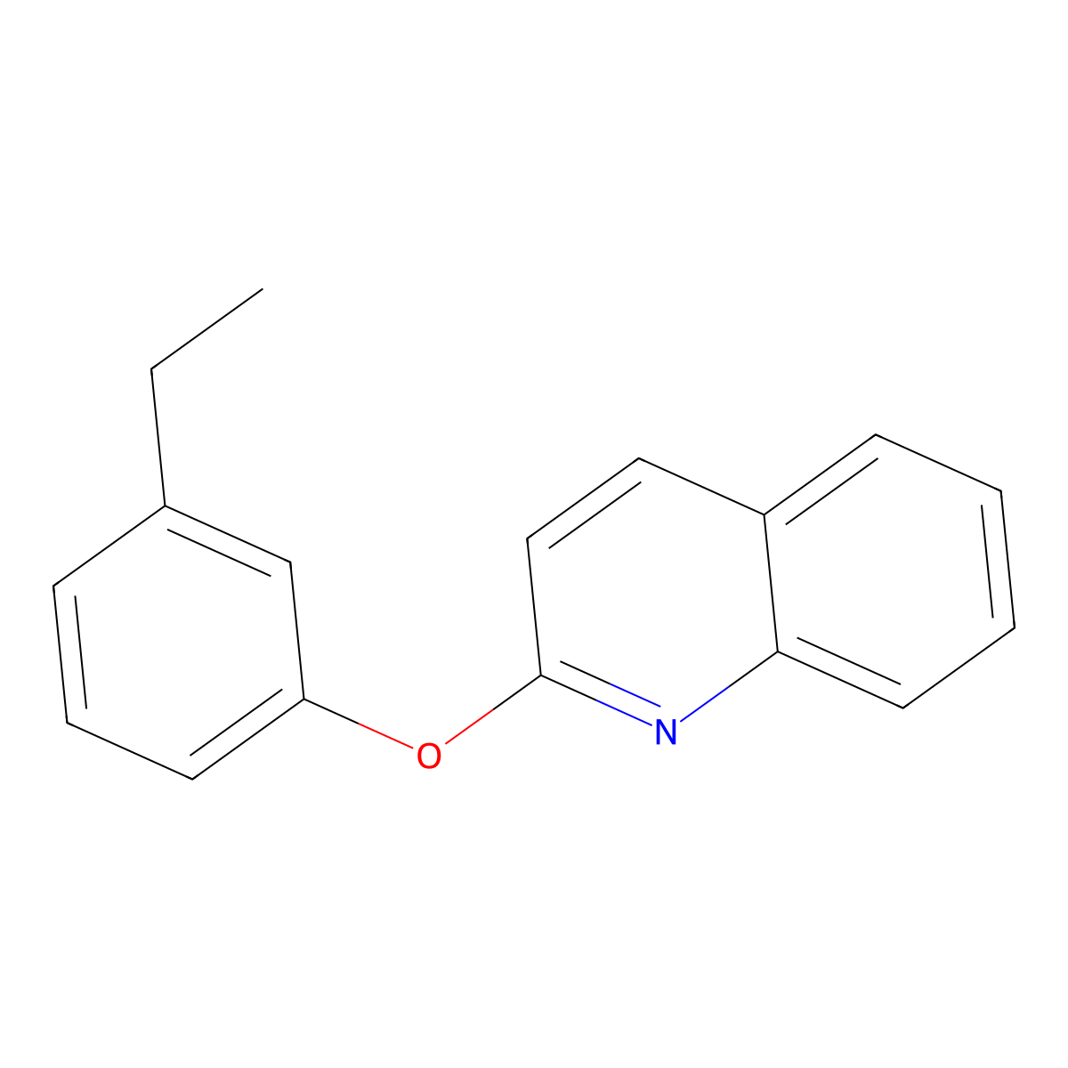 2-(3-Ethylphenoxy)quinoline molecular structure, CAS 65126-53-6