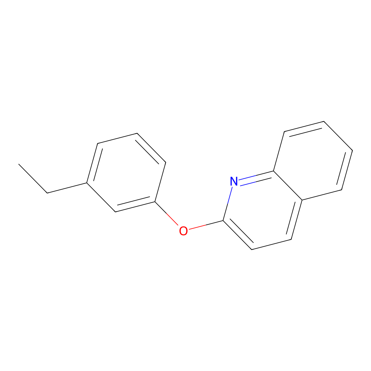 2-(3-Ethylphenoxy)quinoline molecular structure, CAS 65126-53-6