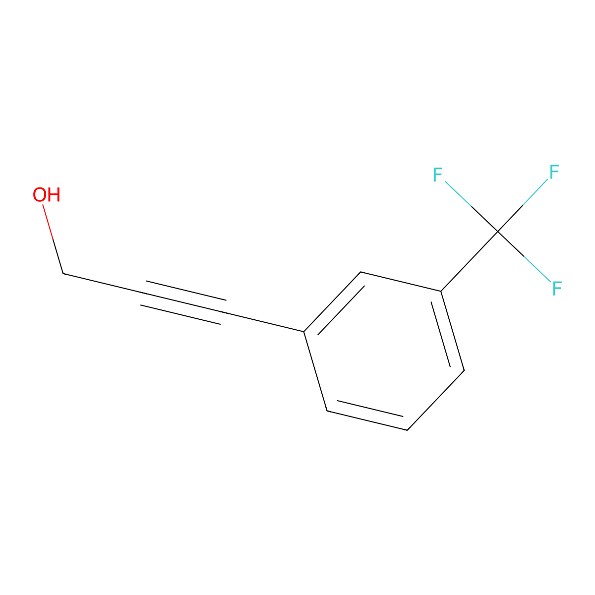 3-(3-(Trifluoromethyl)phenyl)prop-2-yn-1-ol molecular structure, CAS 65126-85-4