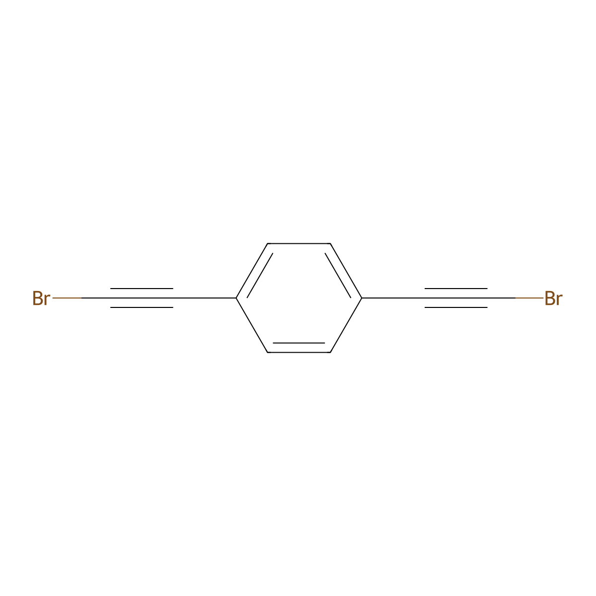 1,4-Bis(bromoethynyl)benzene molecular structure, CAS 65127-72-2