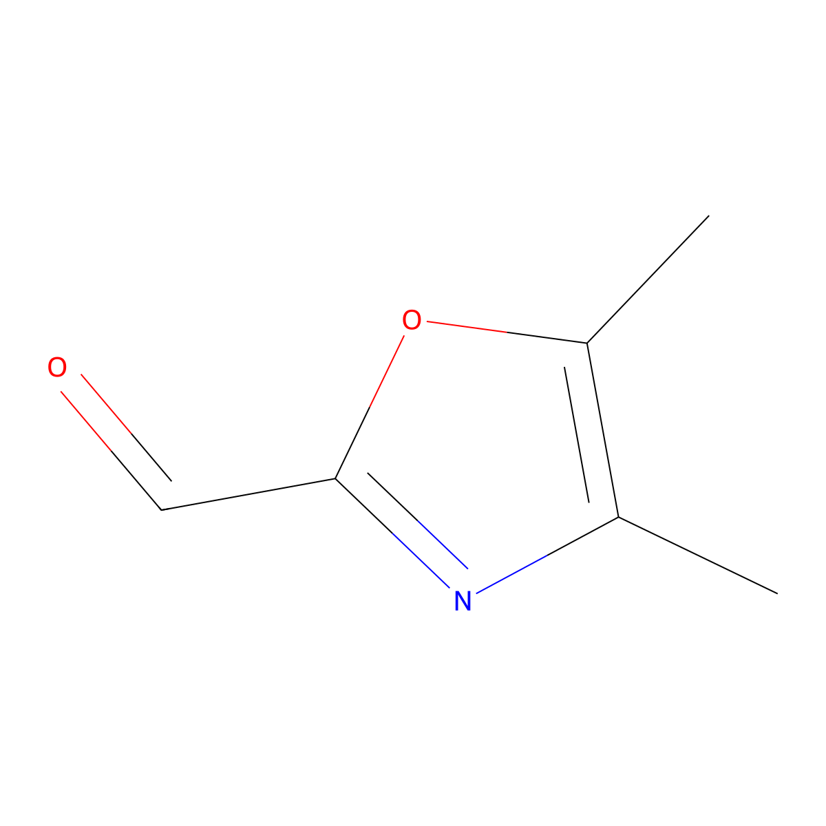 4,5-Dimethyl-1,3-oxazole-2-carbaldehyde molecular structure, CAS 65128-98-5