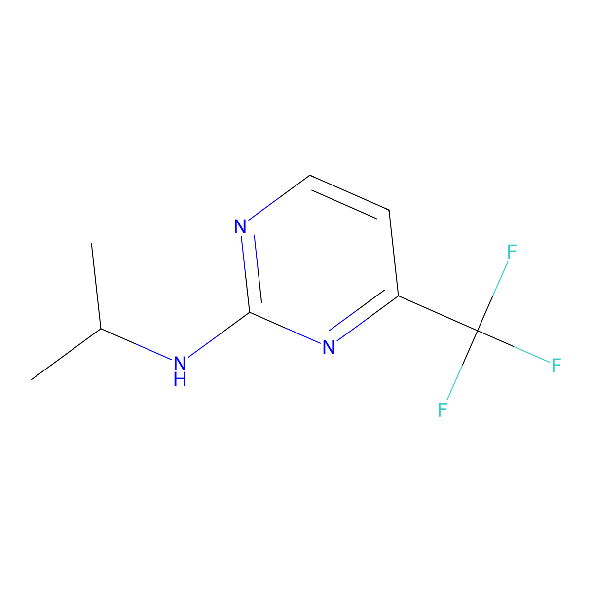N-isopropyl-4-(trifluoromethyl)pyrimidin-2-amine molecular structure, CAS 651292-53-4