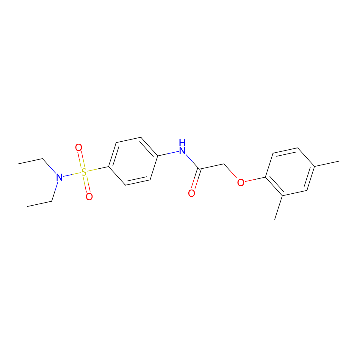 N-[4-(diethylsulfamoyl)phenyl]-2-(2,4-dimethylphenoxy)acetamide molecular structure, CAS 651295-48-6