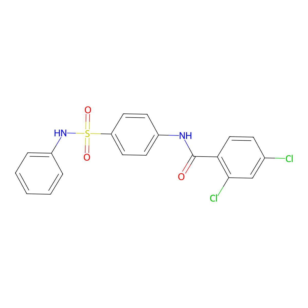 2,4-dichloro-N-[4-(phenylsulfamoyl)phenyl]benzamide molecular structure, CAS 651295-98-6