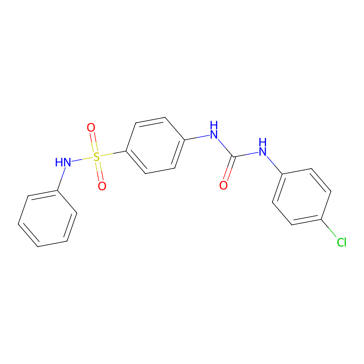 1-(4-Chlorophenyl)-3-[4-(phenylsulfamoyl)phenyl]urea molecular structure, CAS 651296-00-3
