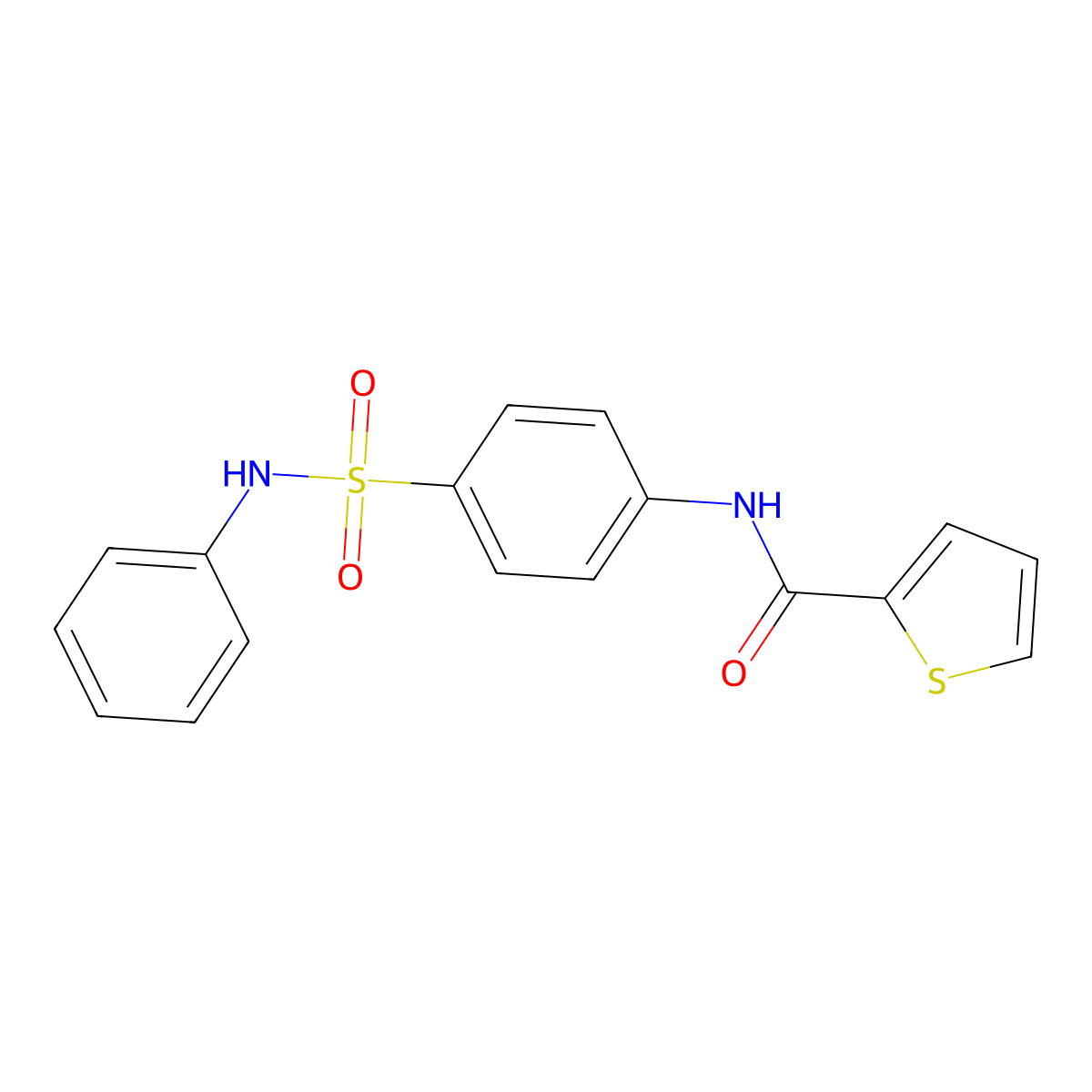 N-[4-(anilinosulfonyl)phenyl]-2-thiophenecarboxamide molecular structure, CAS 651296-05-8
