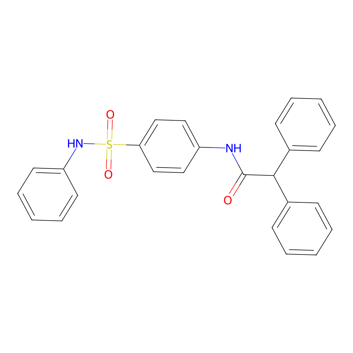 2,2-diphenyl-N-[4-(phenylsulfamoyl)phenyl]acetamide molecular structure, CAS 651296-09-2