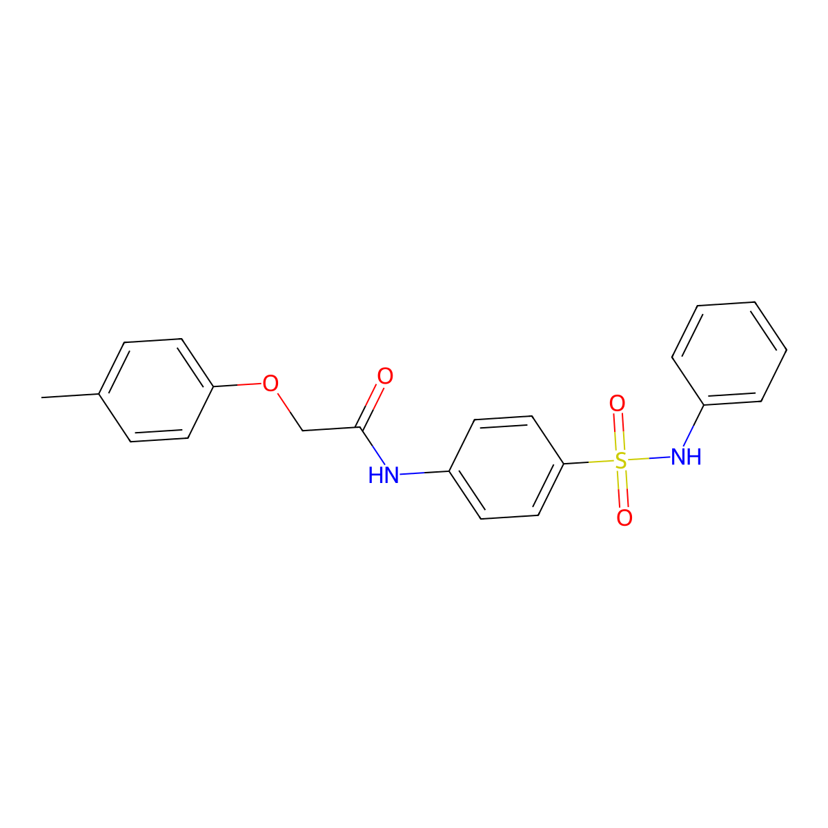 2-(4-methylphenoxy)-N-[4-(phenylsulfamoyl)phenyl]acetamide molecular structure, CAS 651296-12-7