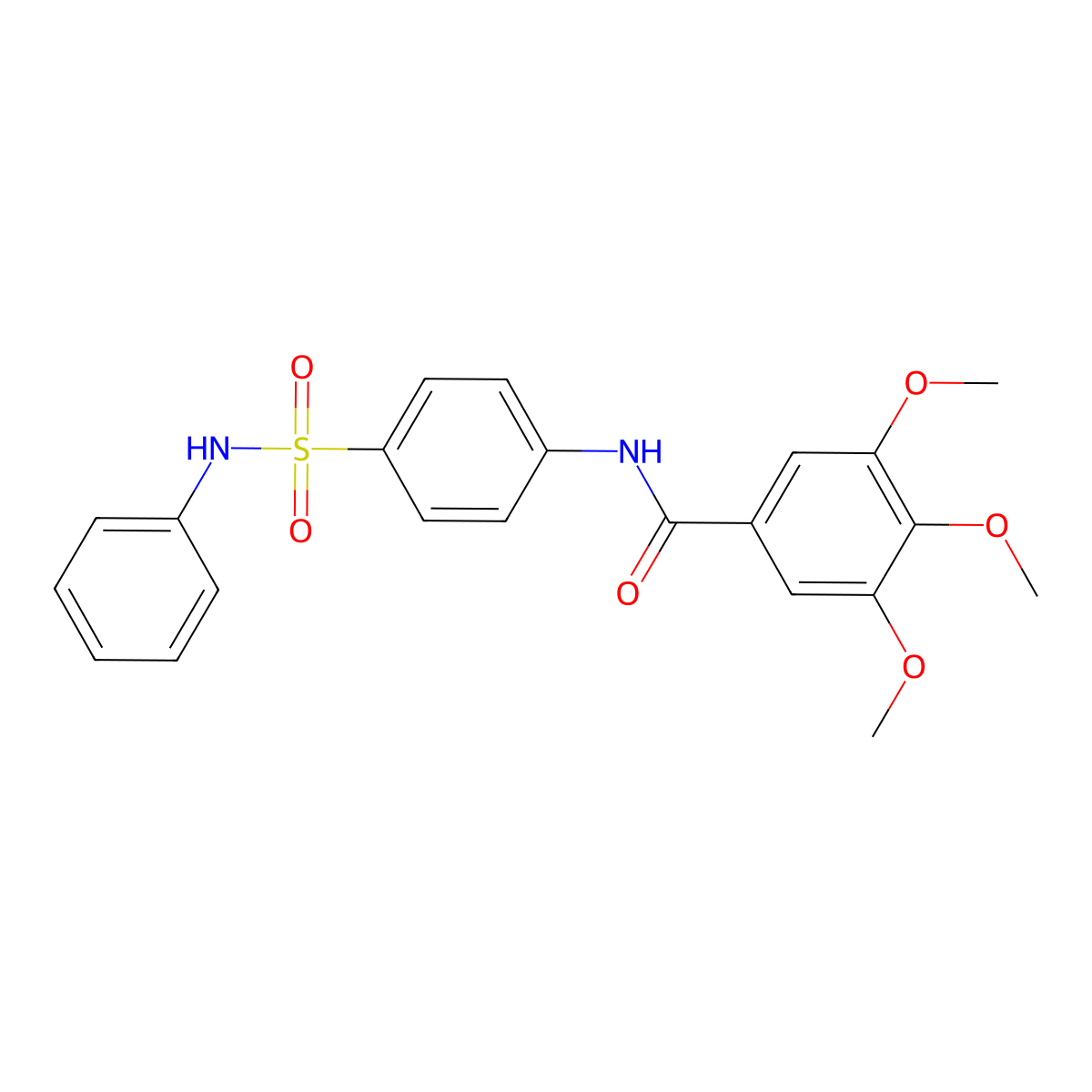 3,4,5-trimethoxy-N-[4-(phenylsulfamoyl)phenyl]benzamide molecular structure, CAS 651296-21-8