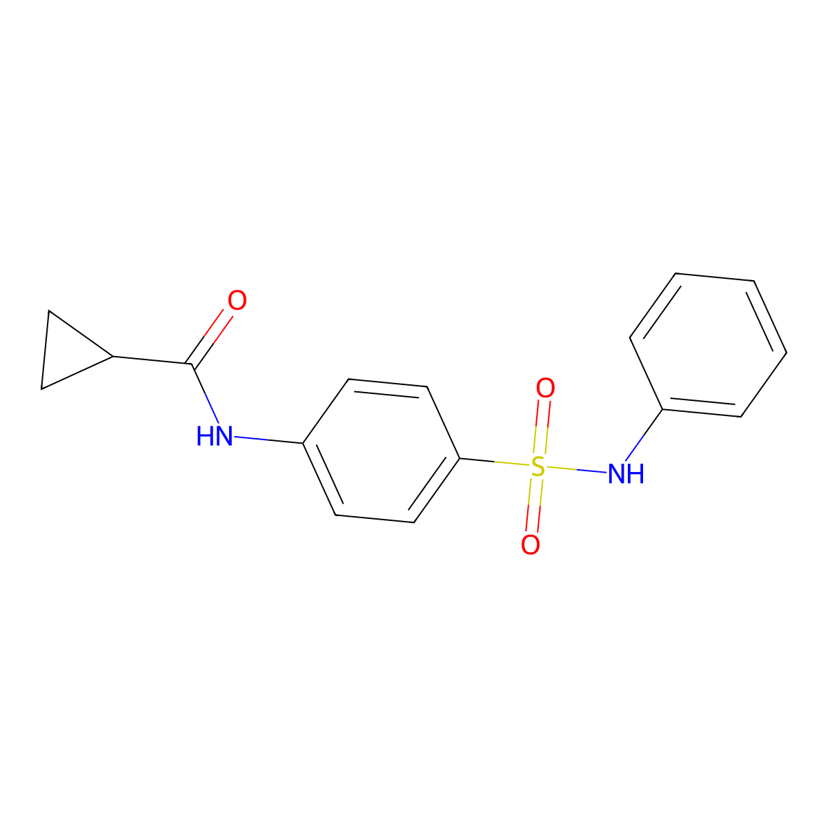 N-[4-(phenylsulfamoyl)phenyl]cyclopropanecarboxamide molecular structure, CAS 651296-36-5