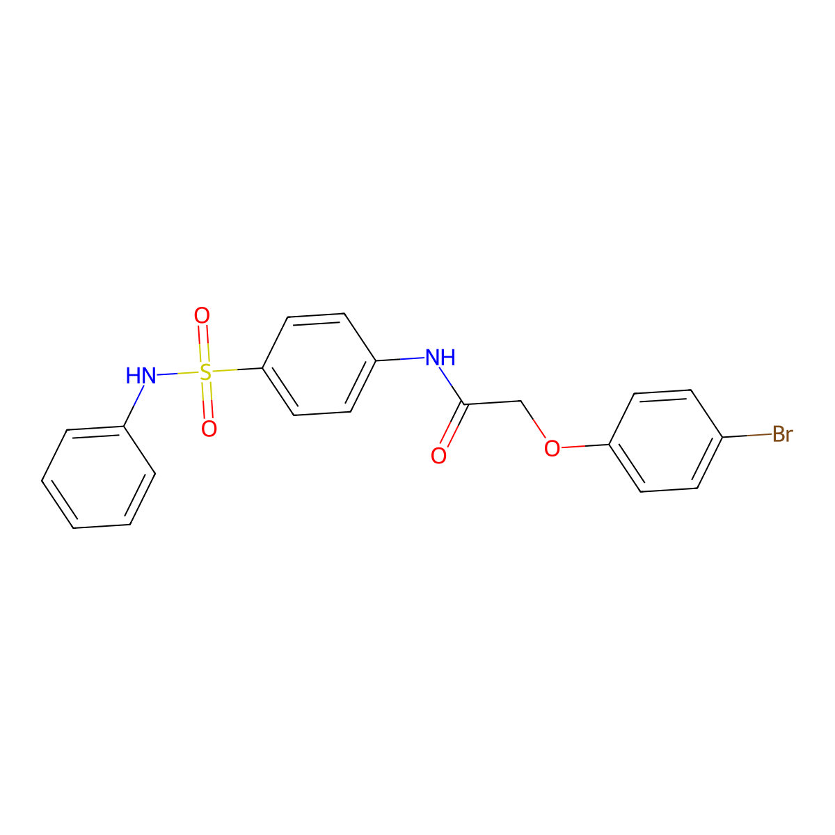 2-(4-bromophenoxy)-N-[4-(phenylsulfamoyl)phenyl]acetamide molecular structure, CAS 651296-37-6