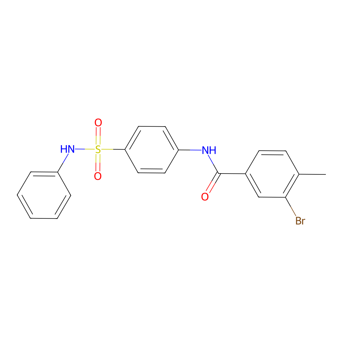 3-bromo-4-methyl-N-[4-(phenylsulfamoyl)phenyl]benzamide molecular structure, CAS 651296-41-2