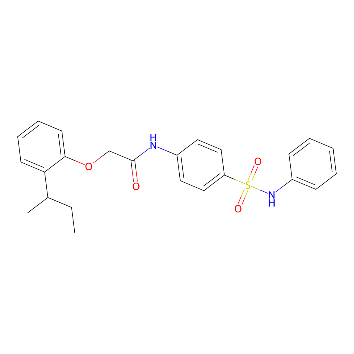 N-[4-(anilinosulfonyl)phenyl]-2-(2-sec-butylphenoxy)acetamide molecular structure, CAS 651296-62-7