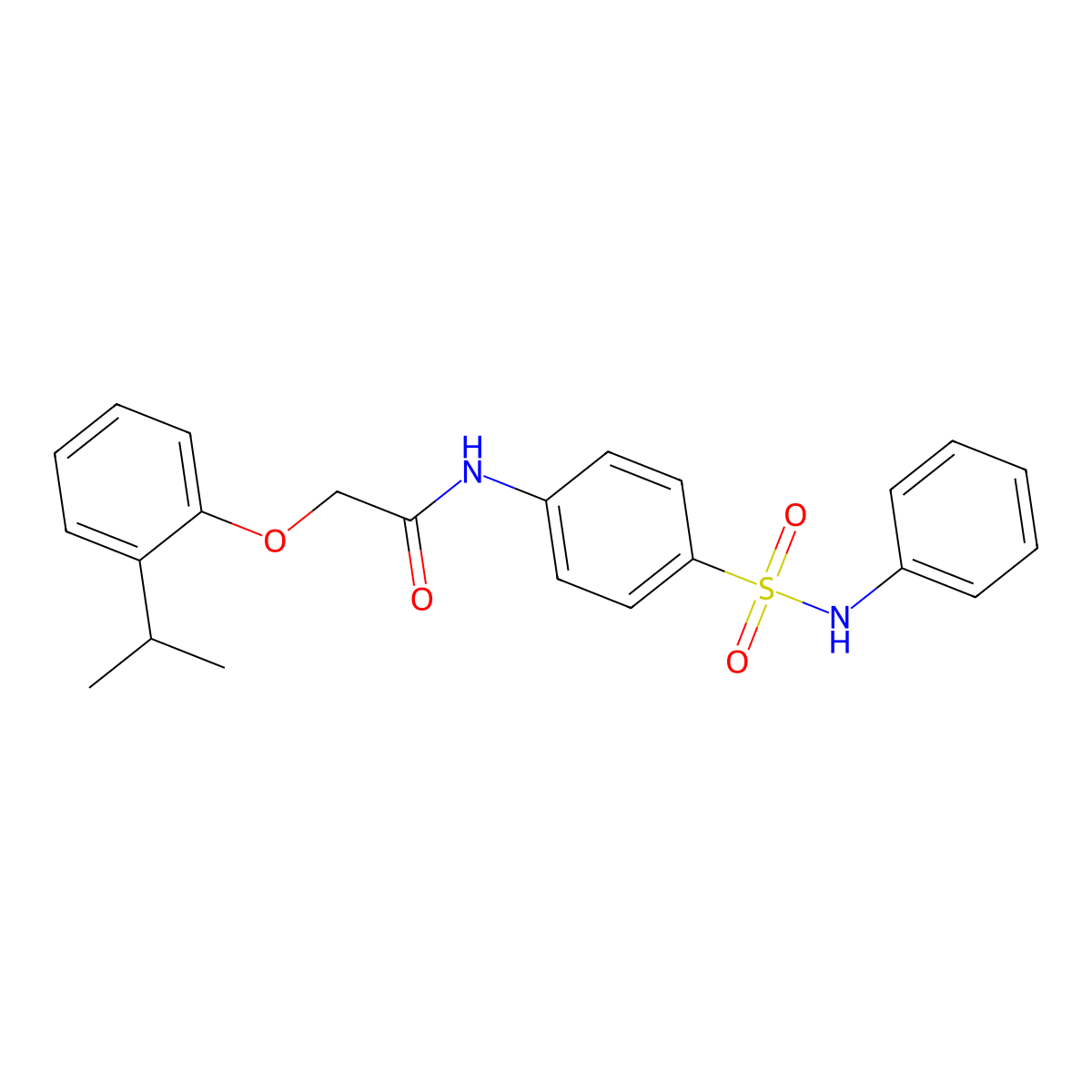 N-[4-(phenylsulfamoyl)phenyl]-2-(2-propan-2-ylphenoxy)acetamide molecular structure, CAS 651296-63-8