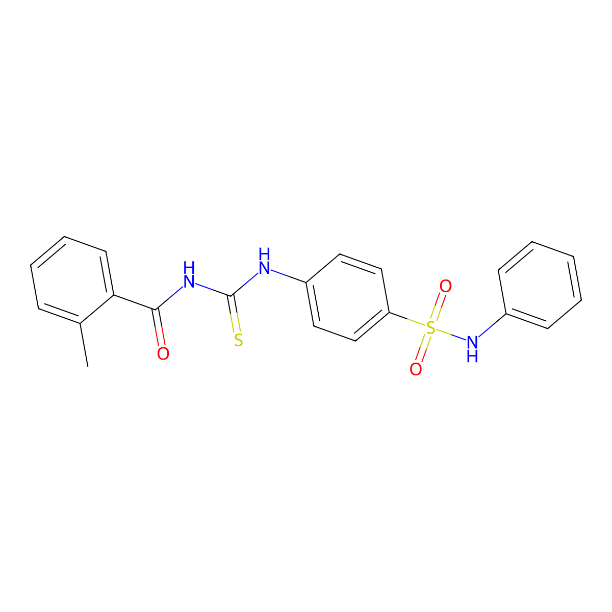 2-methyl-N-[[4-(phenylsulfamoyl)phenyl]carbamothioyl]benzamide molecular structure, CAS 651297-64-2