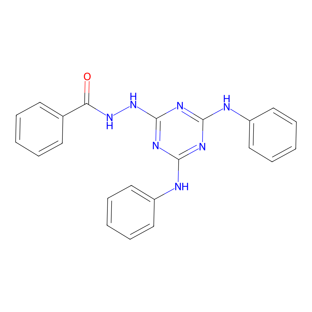 N'-(4,6-dianilino-1,3,5-triazin-2-yl)benzohydrazide molecular structure, CAS 6513-70-8