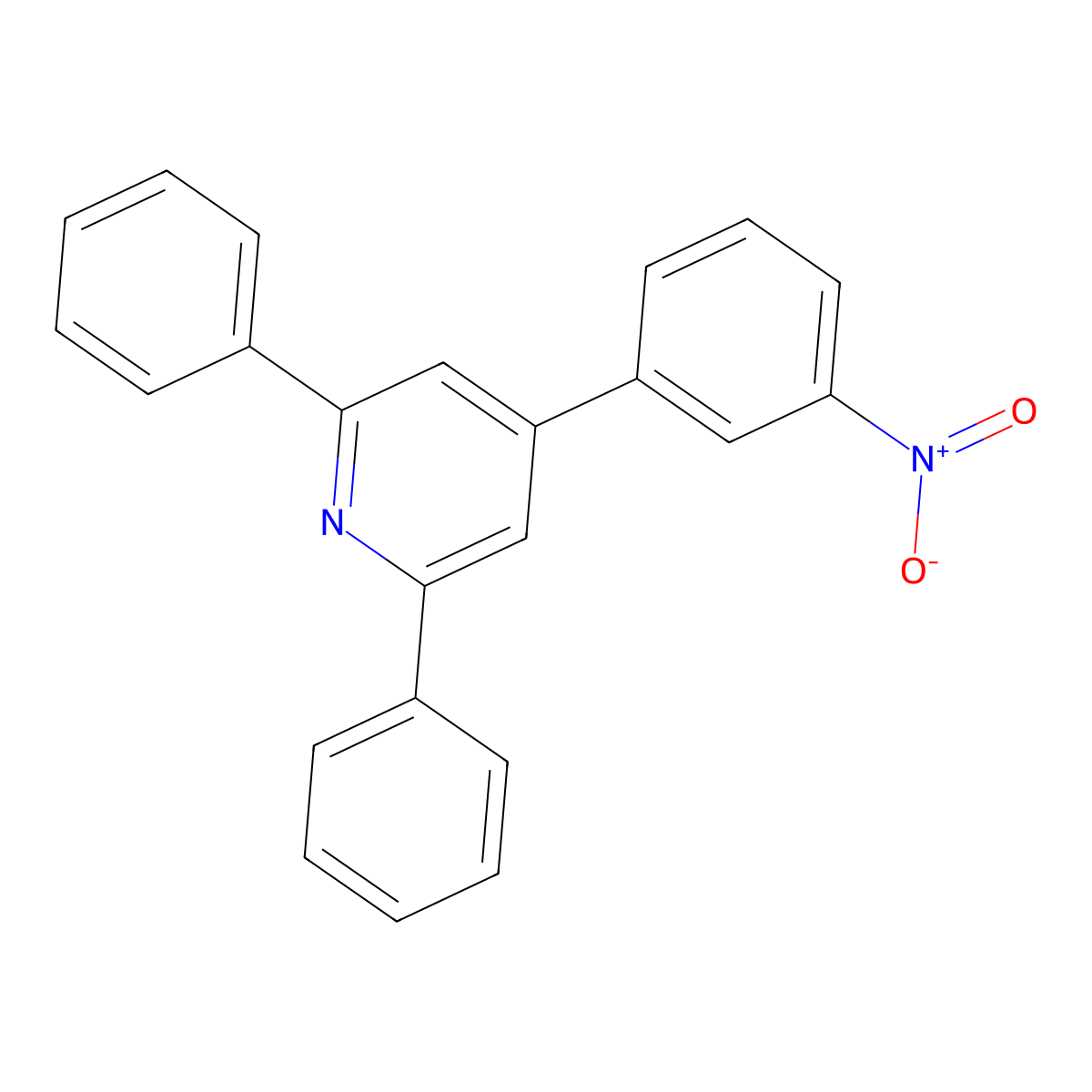 4-(3-Nitrophenyl)-2,6-diphenylpyridine molecular structure, CAS 65130-18-9