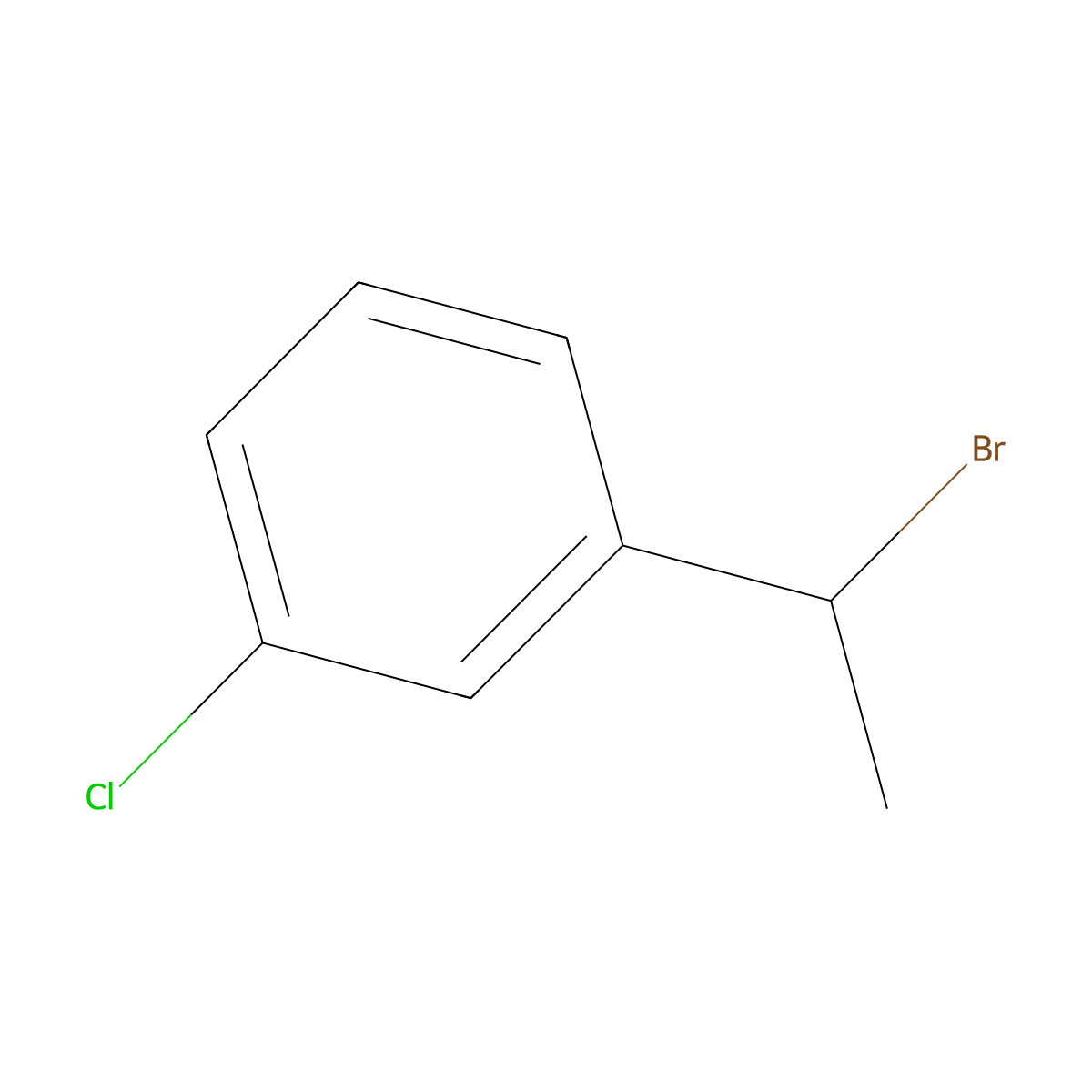 1-(1-Bromoethyl)-3-chlorobenzene molecular structure, CAS 65130-47-4
