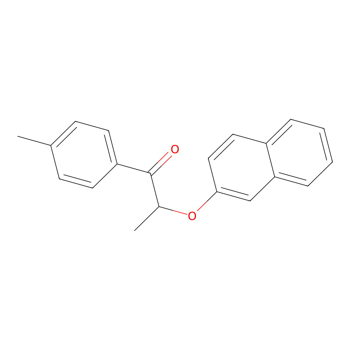 1-(4-Methylphenyl)-2-(2-naphthyloxy)-1-propanone molecular structure, CAS 651305-26-9