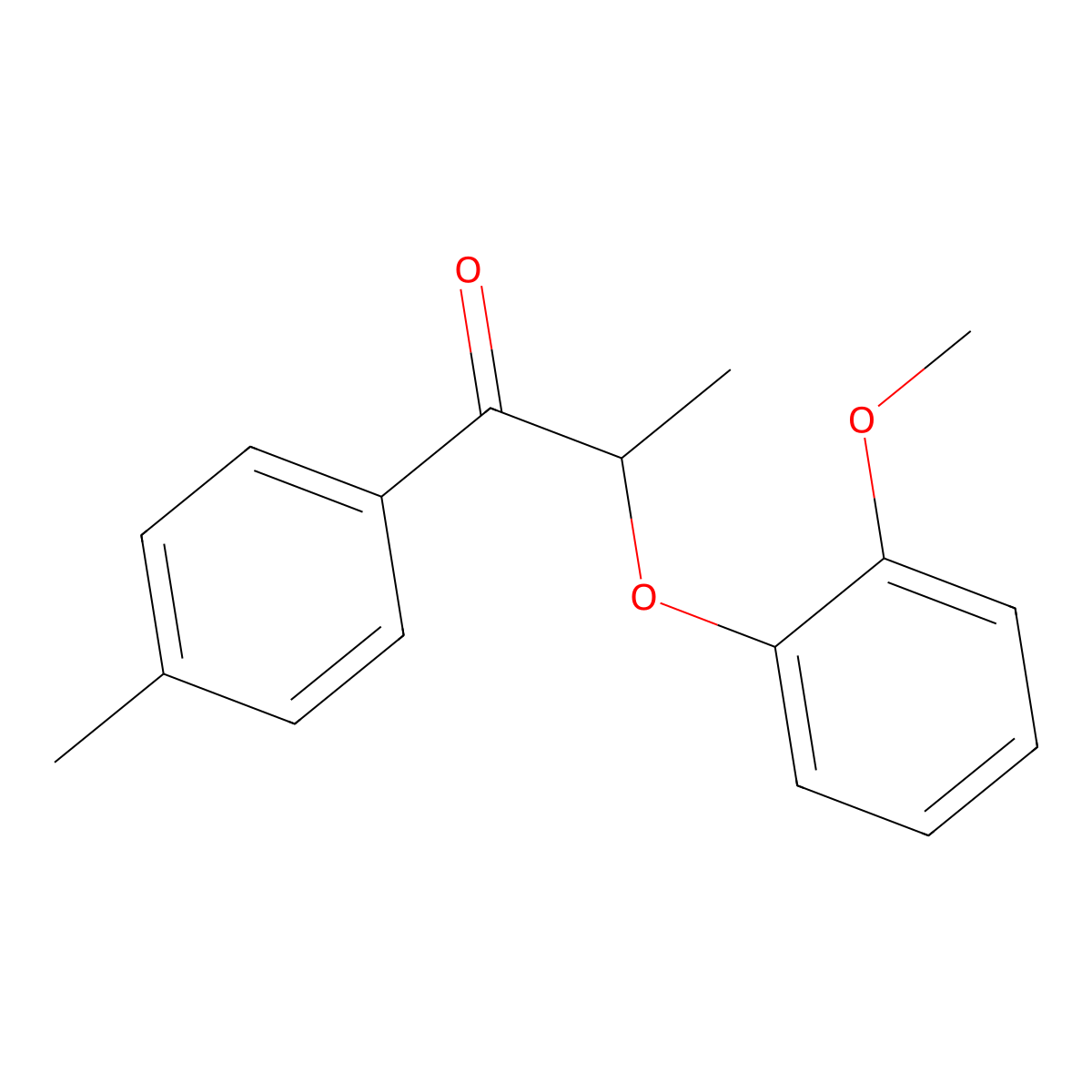 2-(2-Methoxyphenoxy)-1-(4-methylphenyl)propan-1-one molecular structure, CAS 651305-27-0